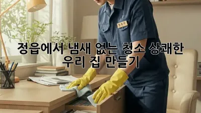 🏡 정읍에서 냄새 없는 청소, 상쾌한 우리 집 만들기! ✨